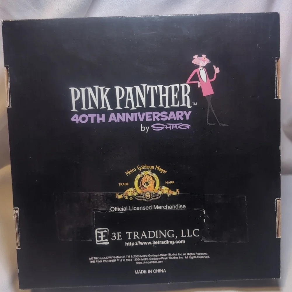NOS Pink Panther 40th Anniversary Wall Clock by Shag - Happy Hour Martini Glass